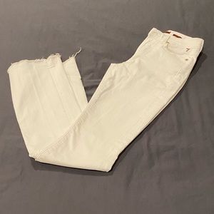 7 for all mankind white bootcut jeans